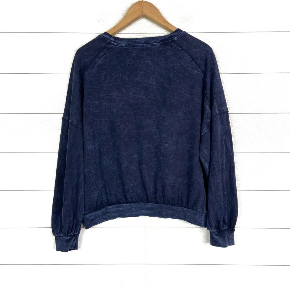 WE THE FREE 213 Lightweight Pullover Long Sleeve Oversized Blue XS Free People - Picture 4 of 4